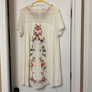 Umgee white lace floral dress